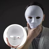 Genel Markalar Beyaz Renk Boyanabilir Anonim Tam Yüz Cosplay Maske 24x18 cm (4745)
