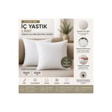 Genel Markalar Boncuk Silikon Elyaf Dolgulu Kırlent İç Yastık 2'li Paket Dayanıklı Dış Yüzey