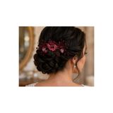 Genel Markalar 𝗕𝗲𝗹𝗹𝗮 𝗚𝗿𝗮𝗰𝗲 Bordo nişan kına nikah Kristal Sedefli Gelin Saç Aksesuar
