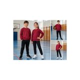 Genel Markalar Bordo Sweatshirt Siyah Eşorfman Altı Okul Spor Kıyafeti Eşofman Takımı