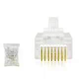 Genel Markalar Cat5 Konnektör Ez Rj45 Delikli 100Lü Paket Şeffaf HDX5062
