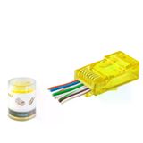 Genel Markalar Cat6 Ez Rj45 Konnektör - 100 Adet Sari / Özel Plastik Kutulu ND2400