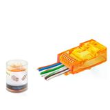 Genel Markalar Cat6 Ez Rj45 Konnektör - 100 Adet Turuncu / Özel Plastik Kutulu ND2405