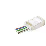 Genel Markalar Cat6E Ez Rj45 Metal Konnektör 100 Adet Plastik Kutu - Beyaz ND2422