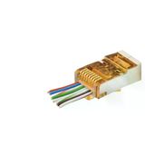 Genel Markalar Cat6E Ez Rj45 Metal Konnektör 100 Adet Plastik Kutu - Turuncu ND2421
