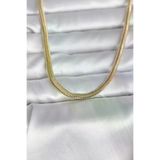 Genel Markalar CM 14K Gold Renk Yassı Yılan Zincir Model 45 cm Kadın Kolye TJ-BKO11005