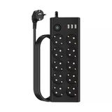 Genel Markalar Çoklu Priz 10 lu + 3 USB + 1 Type-C 3680W 16A Anahtarlı Akım Korumalı Uzatma Prizi (2 Metre Kablo) FTR14