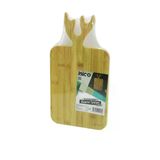 Genel Markalar DİKDÖRTGEN=22X38CM AHŞAP BAMBU KESİM PANOSU - KESME TAHTASI GEYİK BOYNUZ FİGÜR SAPLI (4745)