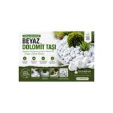 Genel Markalar Doğal Beyaz Dolomit Taşı 10 KG | Dekoratif Bahçe Taşı | Saksı Üstü Taşı | Peyzaj Taşı | 2-4cm