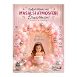 Genel Markalar Doğum Günü Balon Seti Işıklı – Kız Çocuk Parti Süsü, Baby Shower, Doğum Günü Konsepti