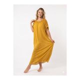 Genel Markalar Fortuna Moda İtalyan İpek Detaylı Dantel Yaka Oversize Elbise