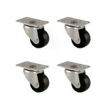 Genel Markalar Furç Tablalı Bilyalı Teker - 32MM - Siyah HKS233 - 4 Adet