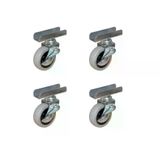 Genel Markalar Furç Uzun-Sunta Bilyalı Teker (Frenli) - 20x50 - Gri - 18MM HKS185 - 4 Adet