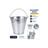 Genel Markalar Galvaniz Kova Metal Kova Dayanıklı Sağlam Saplı Çok Amaçlı Kova