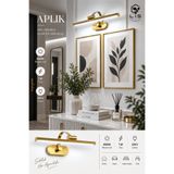 Genel Markalar Gold Elektrikli 6W Flüt Aplik Tablo Banyo Ayna Üstü Aydınlatma Beyaz Işık