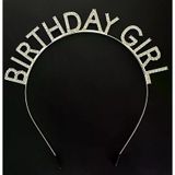 Genel Markalar Gümüş Kristal Taşlı Birthday Girl Doğum Günü Tacı İthal Ürün 17x16 cm