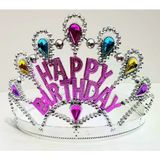 Genel Markalar Gümüş Renk Happy Birthday Yazılı Doğum Günü Tacı 60 cm (4745)
