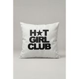 Genel Markalar Hot Girl Club Yazılı Siyah Beyaz Kırlent Kılıfı 174 – Hot Girl Club Tasarım 45x45 cm