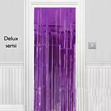 Genel Markalar Işıltılı Duvar ve Kapı Perdesi Mor Renk 90x200 cm (4745)