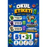 Genel Markalar İsme Özel Okul Etiketi Defter Etiketi Sticker Minecraft İsim Etiketi Yırtılmaz Su geçirmez