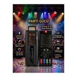 Genel Markalar Kablosuz Bluetooth Hoparlör Taşınabilir Ses Bombası RGB Işıklı Karaoke Kablolu Mikrofonlu Speaker