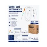 Genel Markalar Karvel Medikal İnfüzyon Seti 500 Adet Serum Seti 1 Koli Steril Tek Kullanımlık