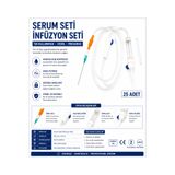 Genel Markalar Karvel Medikal Serum Seti 25 Adet İnfüzyon Seti Steril Tek Kullanımlık