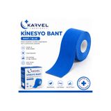 Genel Markalar Karvel Medikal Yüz & Vücut Uyumlu Hipoalerjenik Kinesyo Tape Ağrı Bandı Mavi 5m X 5cm