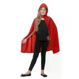 Genel Markalar Kırmızı Renk Kapşonlu Kumaş Pelerin 90 cm (4745)