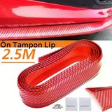 Genel Markalar Kırmızı Renkli 2,5 Metre Araba Oto Ön Tampon Koruyucu Kauçuk Pratik Tampon Şerit Bant Döşeme Kiti (4745)