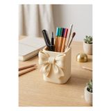 Genel Markalar Kurdele Detaylı Fiyonklu Kalemlik Desk Organizer Masa Üstü Düzenleyici 3D Tasarım