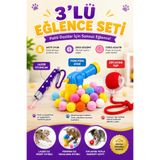 Genel Markalar Lazer Kedi Oyuncağı + Peluş Top Atan Kedi Oyuncağı + Şarjlı İnteraktif Kedi Oyuncağı