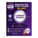 Genel Markalar Logo Sticker 4 CM (Kişiye Özel) 150 Adet Yapışkanlı Etiket
