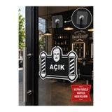 Genel Markalar MDF Kapı Tabelası BERBER Açık Kapalı Çift Yönlü Mağaza Dükkan Ofis Açık Kapalı Yazısı (15x20 cm)