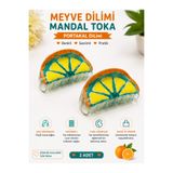 Genel Markalar Meyve Desenli Mandal Saç Tokası – 2’li Set