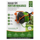 Genel Markalar M&İ LİFE Duvar Tipi Bahçe Hortum Makarası