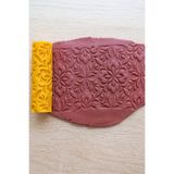 Genel Markalar Mutlutren Damask Çiçek Desenli Doku Rulosu 10 cm – Kil, Seramik ve Şeker Hamuru Merdanesi