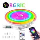 Genel Markalar Neon LED Esnek Aydınlatma - RGB MAGIC SMART - 5 Metre Paket IP67 - Uzaktan Kumanda + Uygulama (4745)