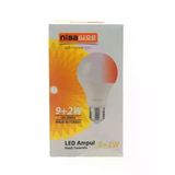 Genel Markalar NİSALUCE EAMP-074/BK 9+2W E27 BEYAZ-KIRMIZI LED AMPUL (4745)