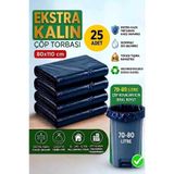 Genel Markalar Plastik Ekstra Kalın Çöp Torbası 80x110 cm 25 Adet - Battal Boy Sızdırmaz Ev ve İşyeri Tipi Çöp Poşeti