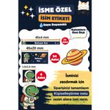 Genel Markalar Pofy Studio İsme Özel Dinozor Uzay Temalı İsim Etiketi - Suya Dayanıklı Kalem ve Okul Etiketi - 62 Adet