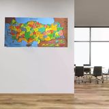 Genel Markalar Renkli Türkiye Haritası Manyetik Yapıştırıcı Gerektirmeyen Duvar Stickerı 118 CM * 56 CM (4745)