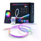 Genel Markalar RGB Kumandalı Sese Duyarlı Animasyonlu Neon Şerit Hortum Led USB ve App Uyumlu 5 Metre