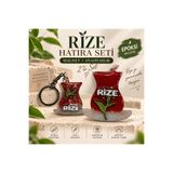Genel Markalar Rize Çay Bardağı Magnet ve Anahtarlık 2’li Set – Epoksi Karadeniz Yöresel Hediyelik