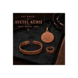 Genel Markalar Saf Bakır Ayetel Kürsi Set. Kolye-Bileklik-Yüzük
