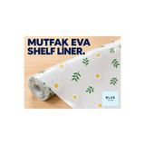 Genel Markalar Sarı Papatya Tasarımlı Kaymaz Raf Astarı Rulosu -Mutfak, Buzdolabı & Dolaplar Için Çekmece Matı, 45 X 10