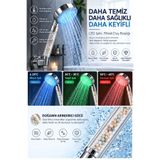 Genel Markalar Sıcaklığa Duyarlı Led'li Arıtmalı Duş Başlığı