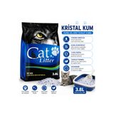 Genel Markalar Silika Jel Kristal Kedi Kumu 3.8 L – Yüksek Emicilik, Koku Kontrolü, Tozsuz Kedi Tuvalet Kumu