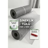 Genel Markalar Sineklik tülü teli 120x500 6 metrekare BEYAZ fitil 20 mt ve montaj makarası hediye