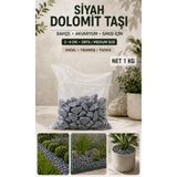 Genel Markalar SİYAH DOLOMİT TAŞI 1 KG 2-4 CM ORTA / MEDİUM SİZE BOY BAHÇE-PEYZAJ-DEKORASYON İÇİN DOĞAL SİYAH TAŞ
